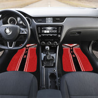 Tonga Car Mats Tribal Pacific Ngatu Motif LT03 Set 2pcs - Front Red - Polynesian Pride