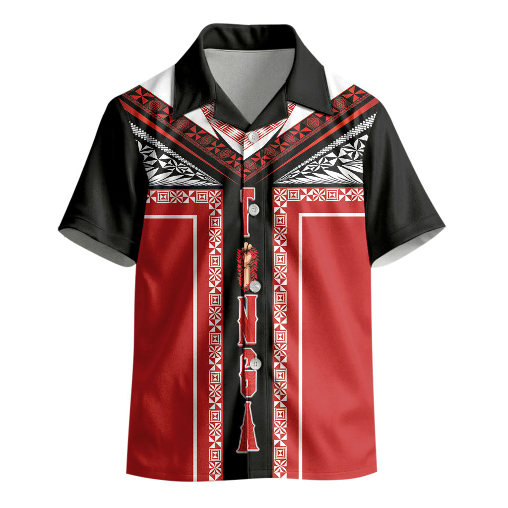 Tonga Kid Hawaiian Shirt Tribal Pacific Ngatu Motif LT03 - Polynesian Pride