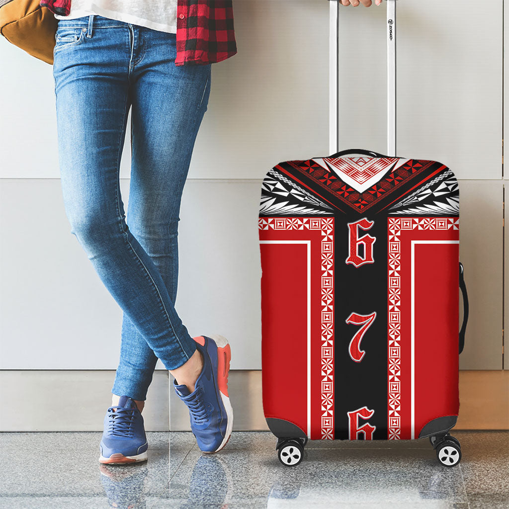 Tonga Luggage Cover Tribal Pacific Ngatu Motif LT03 - Polynesian Pride
