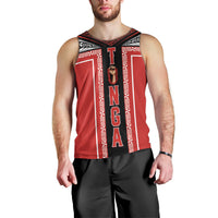 Tonga Men Tank Top Tribal Pacific Ngatu Motif LT03 - Polynesian Pride