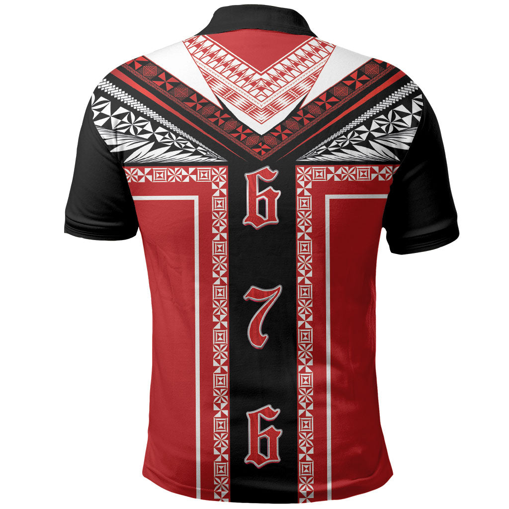 Tonga Polo Shirt Tribal Pacific Ngatu Motif LT03 - Polynesian Pride