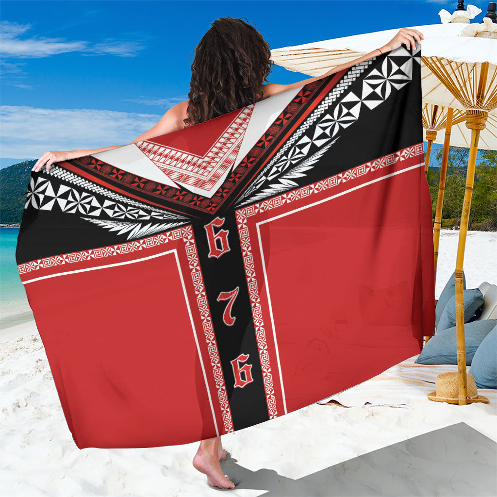 Tonga Sarong Tribal Pacific Ngatu Motif LT03 One Size 44 x 66 inches Red - Polynesian Pride
