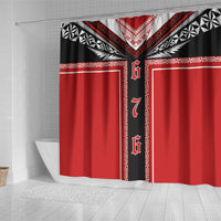 Tonga Shower Curtain Tribal Pacific Ngatu Motif LT03 - Polynesian Pride