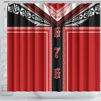 Tonga Shower Curtain Tribal Pacific Ngatu Motif LT03 - Polynesian Pride