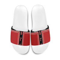 Tonga Slide Sandals Tribal Pacific Ngatu Motif LT03 Red - Polynesian Pride