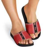 Tonga Slide Sandals Tribal Pacific Ngatu Motif LT03 - Polynesian Pride