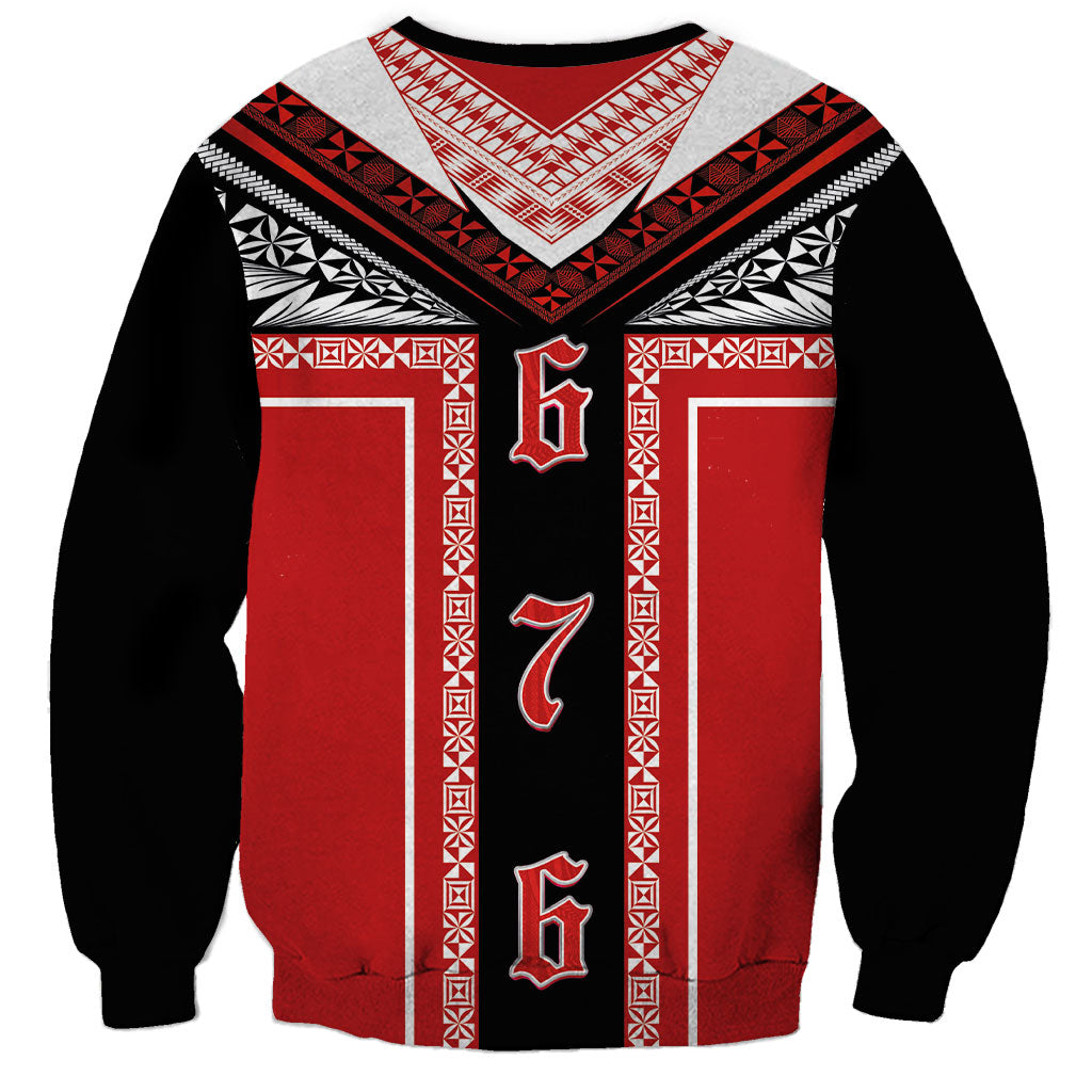 Tonga Sweatshirt Tribal Pacific Ngatu Motif LT03 - Polynesian Pride