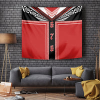 Tonga Tapestry Tribal Pacific Ngatu Motif LT03 Red - Polynesian Pride