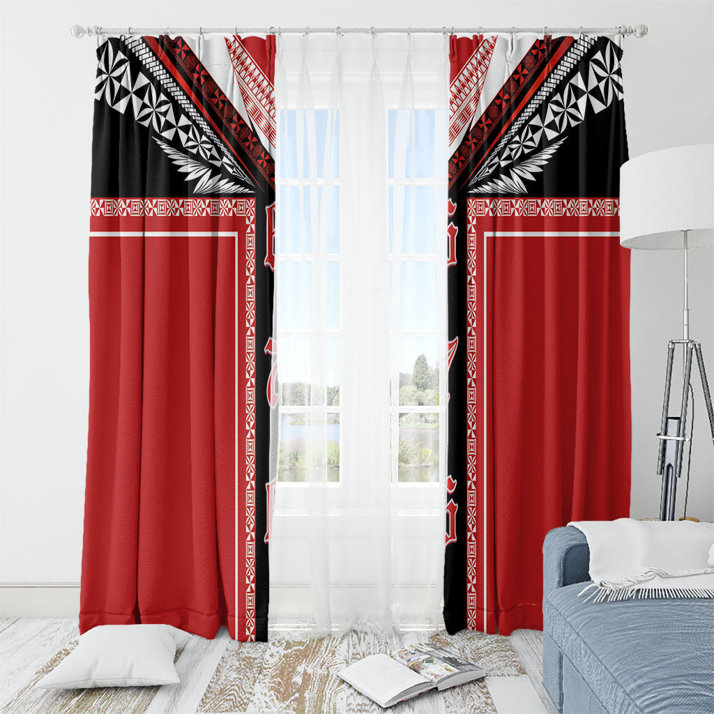 Tonga Window Curtain Tribal Pacific Ngatu Motif LT03 - Polynesian Pride