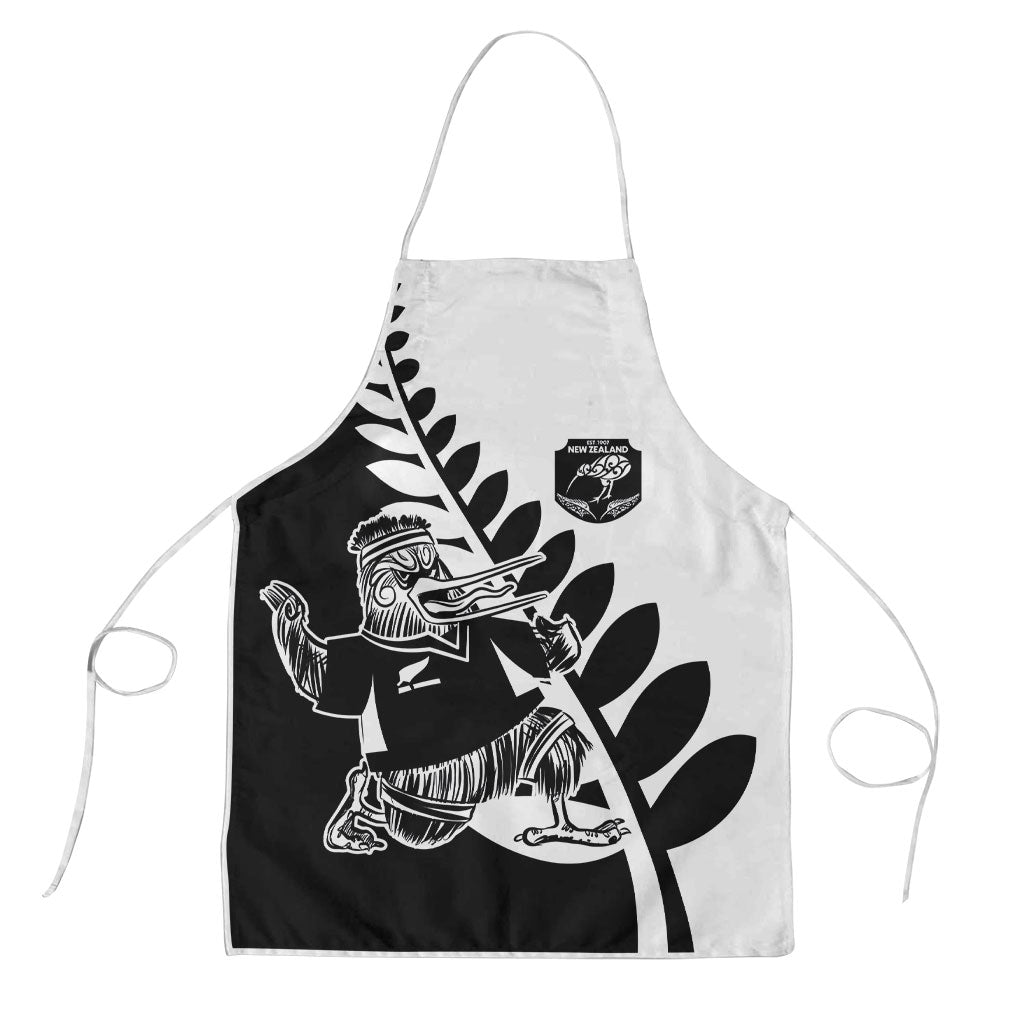 Aotearoa Rugby League Apron Kiwi Haka and Fern - Sporty Style LT03 Black - Polynesian Pride