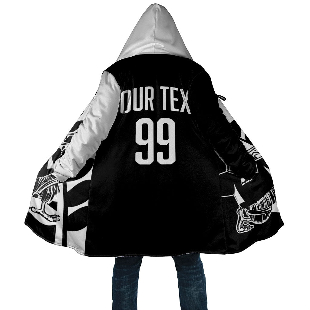 Custom Aotearoa Rugby League Cloak Kiwi Haka and Fern - Sporty Style LT03 Unisex Black - Polynesian Pride