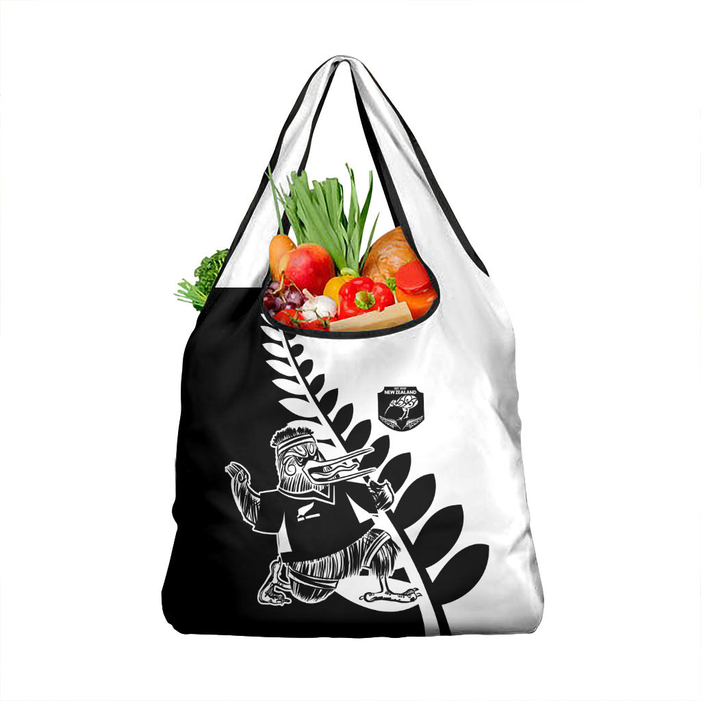 Aotearoa Rugby League Grocery Bag Kiwi Haka and Fern - Sporty Style LT03 1-pack One Size Black - Polynesian Pride