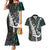 New Zealand Couples Matching Mermaid Dress and Hawaiian Shirt Aotearoa Symbols With Silver Fern LT03 Black - Polynesian Pride