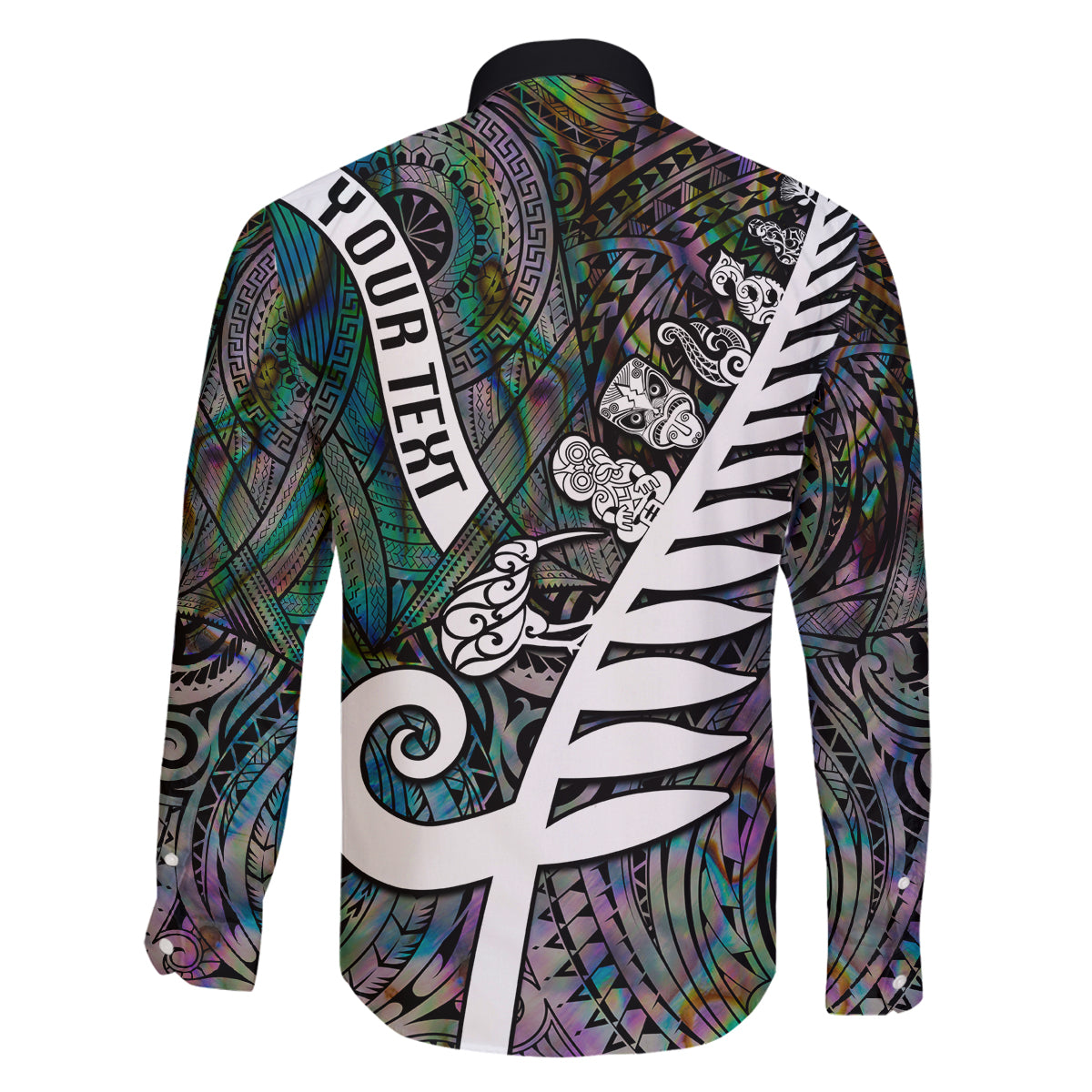 Personalized New Zealand Family Matching Summer Maxi Dress and Hawaiian Shirt Aotearoa Symbols With Silver Fern LT03 - Polynesian Pride