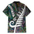 Personalized New Zealand Family Matching Tank Maxi Dress and Hawaiian Shirt Aotearoa Symbols With Silver Fern LT03 - Polynesian Pride