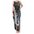 Personalized New Zealand Family Matching Tank Maxi Dress and Hawaiian Shirt Aotearoa Symbols With Silver Fern LT03 Mom's Dress Black - Polynesian Pride