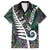 Personalized New Zealand Hawaiian Shirt Aotearoa Symbols With Silver Fern LT03 Black - Polynesian Pride