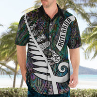 Personalized New Zealand Hawaiian Shirt Aotearoa Symbols With Silver Fern LT03 - Polynesian Pride