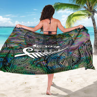 Personalized New Zealand Sarong Aotearoa Symbols With Silver Fern LT03 - Polynesian Pride