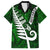 New Zealand Hawaiian Shirt Silver Fern and Maori Symbols Papua Shell Green Style LT03 Green - Polynesian Pride