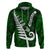 New Zealand Hoodie Silver Fern and Maori Symbols Papua Shell Green Style LT03 Green - Polynesian Pride