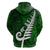 New Zealand Hoodie Silver Fern and Maori Symbols Papua Shell Green Style LT03 - Polynesian Pride