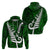 New Zealand Hoodie Silver Fern and Maori Symbols Papua Shell Green Style LT03 - Polynesian Pride