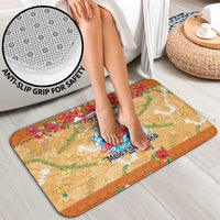 Hawaii Mele Kalikimaka Bathroom Set Funny Santa Claus Surfing on Tropical Plants - Polynesian Pride