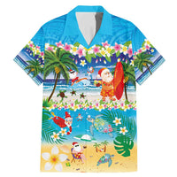 Polynesian Merry Christmas Family Matching Mermaid Dress and Hawaiian Shirt Funny Santa Beach Tropical Plant and Turtle - Polynesian Pride