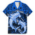 Polynesian Shark Valentine Day Hawaiian Shirt Hibiscus and Tribal Tattoo Blue Style LT03 Blue - Polynesian Pride