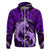 Polynesian Shark Valentine Day Hoodie Hibiscus and Tribal Tattoo Purple Style LT03 Zip Hoodie Purple - Polynesian Pride