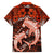 Polynesian Shark Valentine Day Hawaiian Shirt Hibiscus and Tribal Tattoo Orange Style LT03 - Polynesian Pride