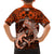 Polynesian Shark Valentine Day Hawaiian Shirt Hibiscus and Tribal Tattoo Orange Style LT03 - Polynesian Pride