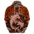 Polynesian Shark Valentine Day Hoodie Hibiscus and Tribal Tattoo Orange Style LT03 - Polynesian Pride