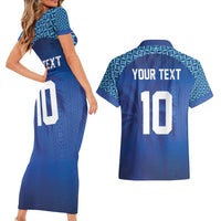 Custom Fiji Football-Towards World Cup 2026 Couples Matching Short Sleeve Bodycon Dress and Hawaiian Shirt