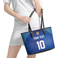 Custom Fiji Football-Towards World Cup 2026 Leather Tote Bag
