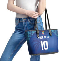 Custom Fiji Football-Towards World Cup 2026 Leather Tote Bag