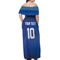 Custom Fiji Football-Towards World Cup 2026 Off Shoulder Maxi Dress LT03 - Polynesian Pride