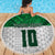 Custom Hawaii Volleyball-Kakau Motif Green Color Beach Blanket