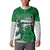 Custom Hawaii Volleyball-Kakau Motif Green Color Button Sweatshirt