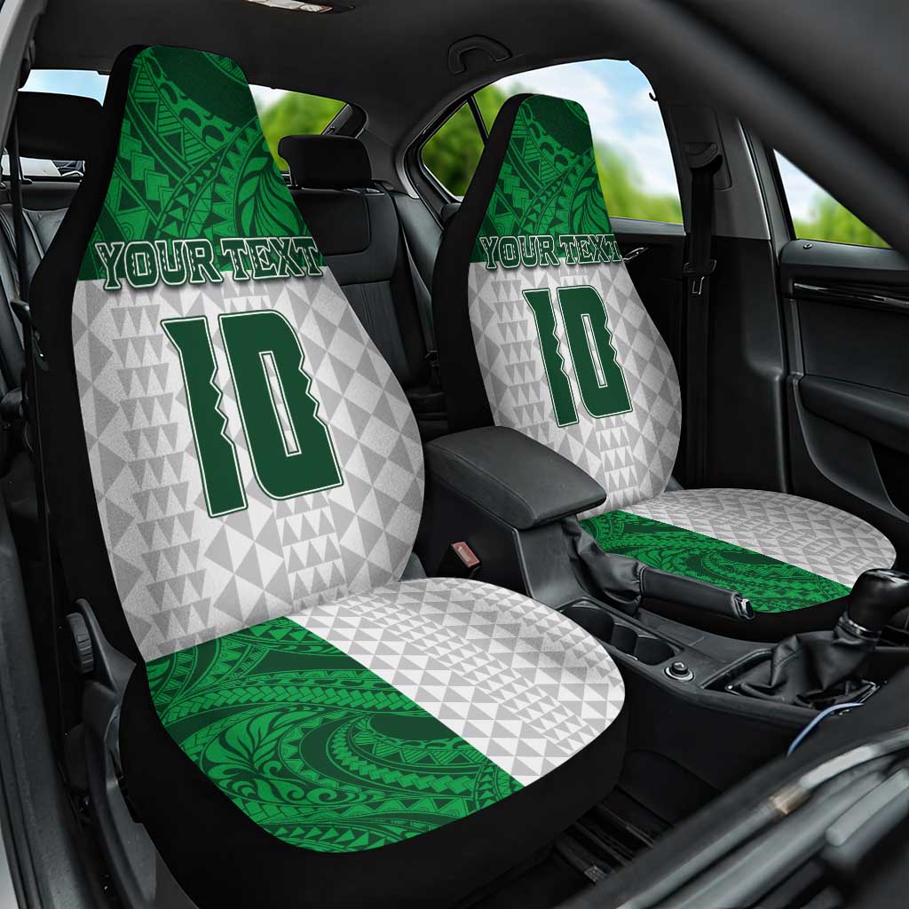 Custom Hawaii Volleyball-Kakau Motif Green Color Car Seat Cover