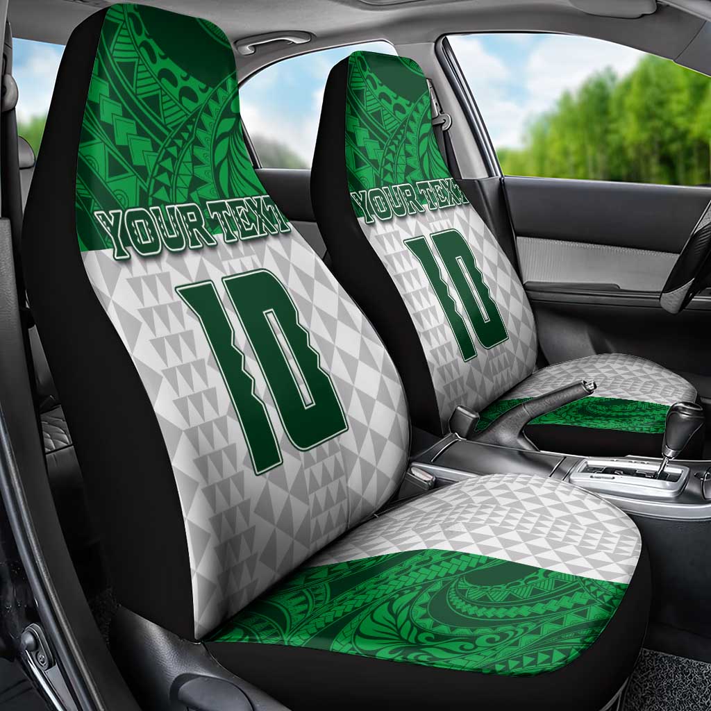 Custom Hawaii Volleyball-Kakau Motif Green Color Car Seat Cover