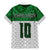 Custom Hawaii Volleyball-Kakau Motif Green Color Family Matching Mermaid Dress and Hawaiian Shirt