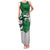 Custom Hawaii Volleyball-Kakau Motif Green Color Family Matching Tank Maxi Dress and Hawaiian Shirt