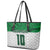 Custom Hawaii Volleyball-Kakau Motif Green Color Leather Tote Bag