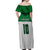 Custom Hawaii Volleyball-Kakau Motif Green Color Off Shoulder Maxi Dress