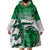 Custom Hawaii Volleyball-Kakau Motif Green Color Wearable Blanket Hoodie