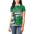 Custom Hawaii Volleyball-Kakau Motif Green Color Women Polo Shirt