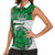 Custom Hawaii Volleyball-Kakau Motif Green Color Women Sleeveless Polo Shirt