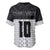 Custom Hawaii Volleyball-Kakau Motif Grayscale Color Baseball Jersey